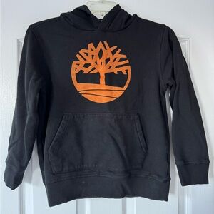Timberland Black Hoodie with Orange Logo